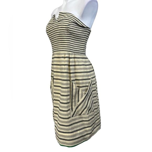 Anthropologie Maeve Changing Stripes Dress Cream| Womens size 10 - Picture 3 of 7